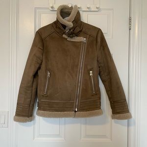 Zara faux shearling bomber - S